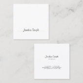 Carte De Visite Carré À la mode Luxe de calligraphie de conception de (Devant / Derrière)