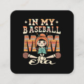 Carte De Visite Carré À l'ère de ma mère de baseball (Devant)