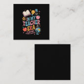 Carte De Visite Carré À l'ère de mon enseignant Retour à l'école materne (Devant / Derrière)