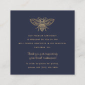 Carte De Visite Carré Abeille à miel à tarot de cuisine modifiable (Dos)