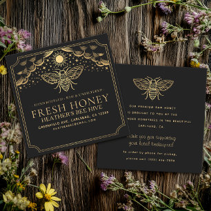 Carte De Visite Carré Abeille à miel à tarot de cuisine modifiable