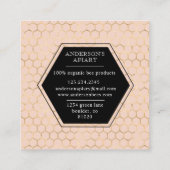 Carte De Visite Carré abeille à nid d'abeille (Dos)