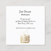 Carte De Visite Carré Abeille d'or Apiculture apée (Dos)