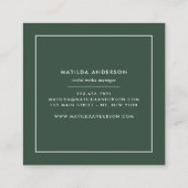 Carte De Visite Carré Abrégé sur aquarelle peint moderne (Dos)