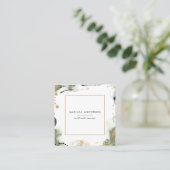 Carte De Visite Carré Abrégé sur aquarelle peint moderne (Debout devant)