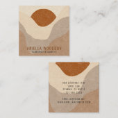 Carte De Visite Carré Abstract Boho Terracotta Sand Candle Maker (Devant / Derrière)
