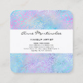 Carte De Visite Carré Abstract Leopard Print Pastel Square Business Card (Dos)