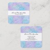 Carte De Visite Carré Abstract Leopard Print Pastel Square Business Card (Devant / Derrière)