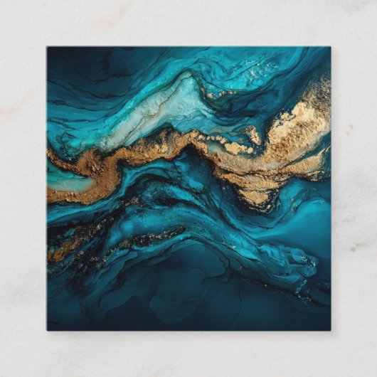 Carte De Visite Carré Abstract marine (Devant)