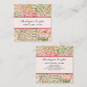 Carte de visite Carré Abstrait (Devant / Derrière)