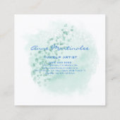 Carte de visite Carré Abstrait bleu (Dos)