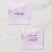 Carte de visite Carré Abstrait Lavender (Devant / Derrière)