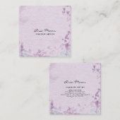 Carte de visite Carré Abstrait Lavender (Devant / Derrière)