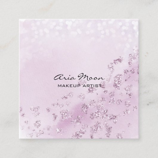 Carte de visite Carré Abstrait Lavender (Devant)