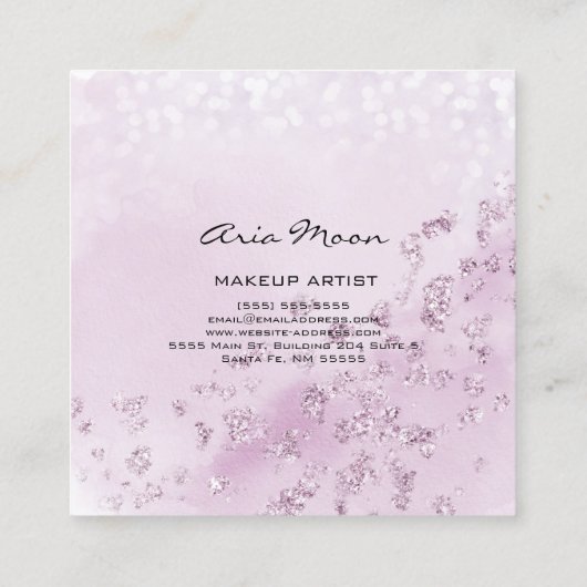 Carte de visite Carré Abstrait Lavender (Dos)