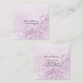 Carte de visite Carré Abstrait Lavender (Devant / Derrière)