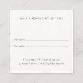 Carte De Visite Carré Abstrait Marine Blue Agate Or Référer Un Ami (Dos)