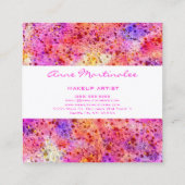 Carte De Visite Carré Abstrait rose (Dos)