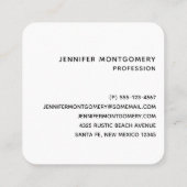 Carte De Visite Carré Abstrait rose et noir avec perruques d'or (Dos)