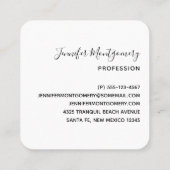 Carte De Visite Carré Abstrait rose et noir avec perruques d'or (Dos)