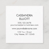 Carte De Visite Carré Abstrait Turquoise & Gold Alcohol Enk Liquid Art (Dos)