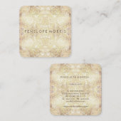 Carte De Visite Carré Abstraite Lace Look Beauté Stylist (Devant / Derrière)
