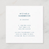 Carte De Visite Carré Abstraite peinture moderne Turquoise Turquoise (Dos)