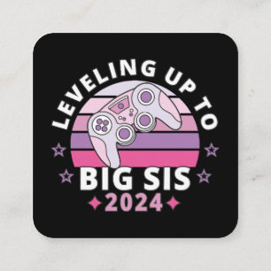Carte De Visite Carré  Accéder au rang de grande sœur 2024 Filles