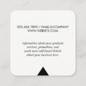 Carte De Visite Carré Accent du triangle (Dos)