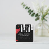 Carte De Visite Carré Accessoires de vin (Debout devant)