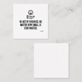 Carte De Visite Carré Acte de gentillesse (Devant / Derrière)