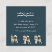 Carte de visite Carré adjoint chien (Dos)