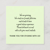 Carte De Visite Carré Adresse du site Web de l'entreprise Changer Curly  (Dos)