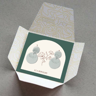 Carte De Visite Carré Affichage à oreille juive Arche vert olive