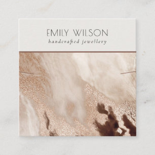 Carte De Visite Carré Affichage de bande de collier de texture d'or terr