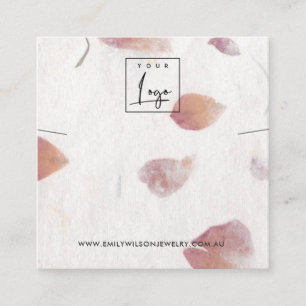 CARTE DE VISITE CARRÉ AFFICHAGE DE BRACELET DE PAPIER À LA MAIN