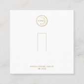 Carte De Visite Carré Affichage du support d'anneau Ajouter votre logo b (Devant)