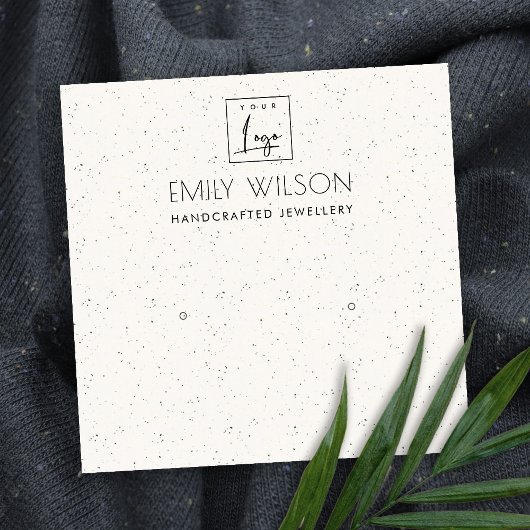 CARTE DE VISITE CARRÉ AFFICHAGE LOGO DE L'ÉTUDE DE TEXTURE CÉRAMIQUE BLA