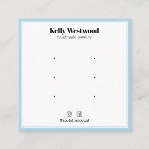 CARTE DE VISITE CARRÉ AFFICHAGE LOGO SOCIAL DE LA FRONTIÈRE BLEUE