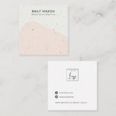 CARTE DE VISITE CARRÉ AFFICHER L'AFFICHAGE D'APPROVISIONNEMENT EN VAGUES (Devant / Derrière)