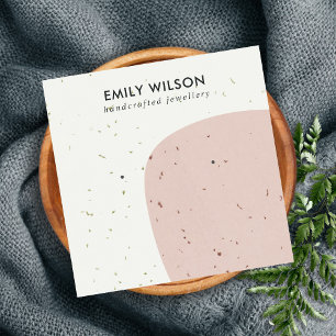 CARTE DE VISITE CARRÉ AFFICHER L'ÉCRAN D'APPROVISIONNEMENT EN ROSE CÉRAM