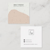 CARTE DE VISITE CARRÉ AFFICHER L'ÉCRAN DE RECHERCHE D'UNE VAGUE DE PÊCHE (Devant / Derrière)