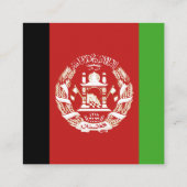 Carte De Visite Carré Afghanistan Flag Emblem (Dos)