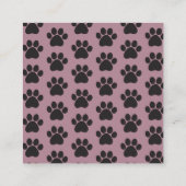 Carte De Visite Carré Agate Parties scintillant Rose Gold Chien Animal d (Dos)