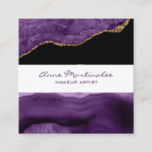 Carte de visite Carré Agate Violet