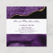 Carte de visite Carré Agate Violet (Dos)