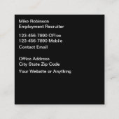 Carte De Visite Carré Agence de l'emploi Emploi Poste (Dos)