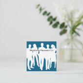 Carte De Visite Carré Agence de l'emploi Emploi Poste (Debout devant)