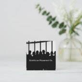 Carte De Visite Carré Agence de l'emploi Emploi Poste (Debout devant)