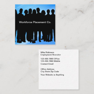 Carte De Visite Carré Agence de placement de travail